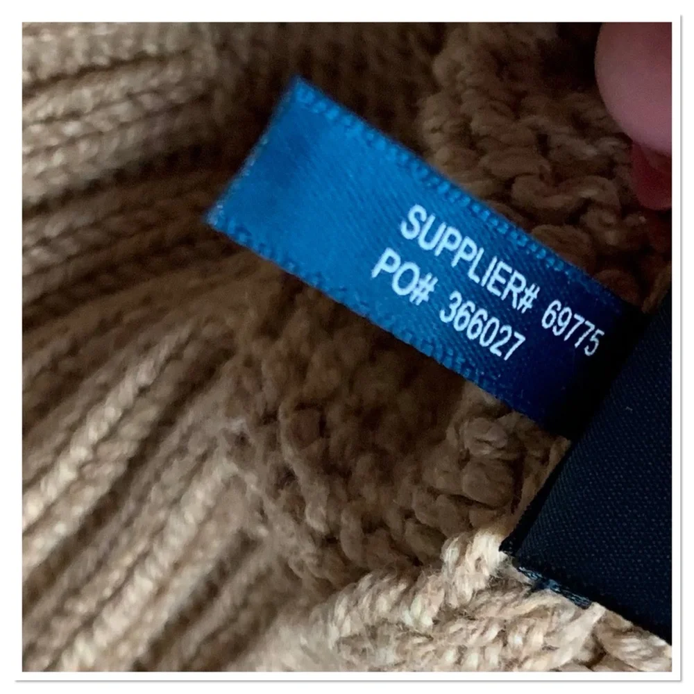 Polo Ralph Lauren Vintage Knit Sweater Tan Size XL